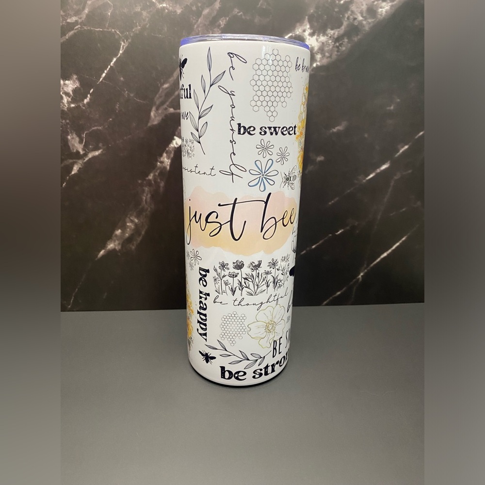 Honey Bee’s "Just Bee" - 20 oz stainless steel skinny tumblers